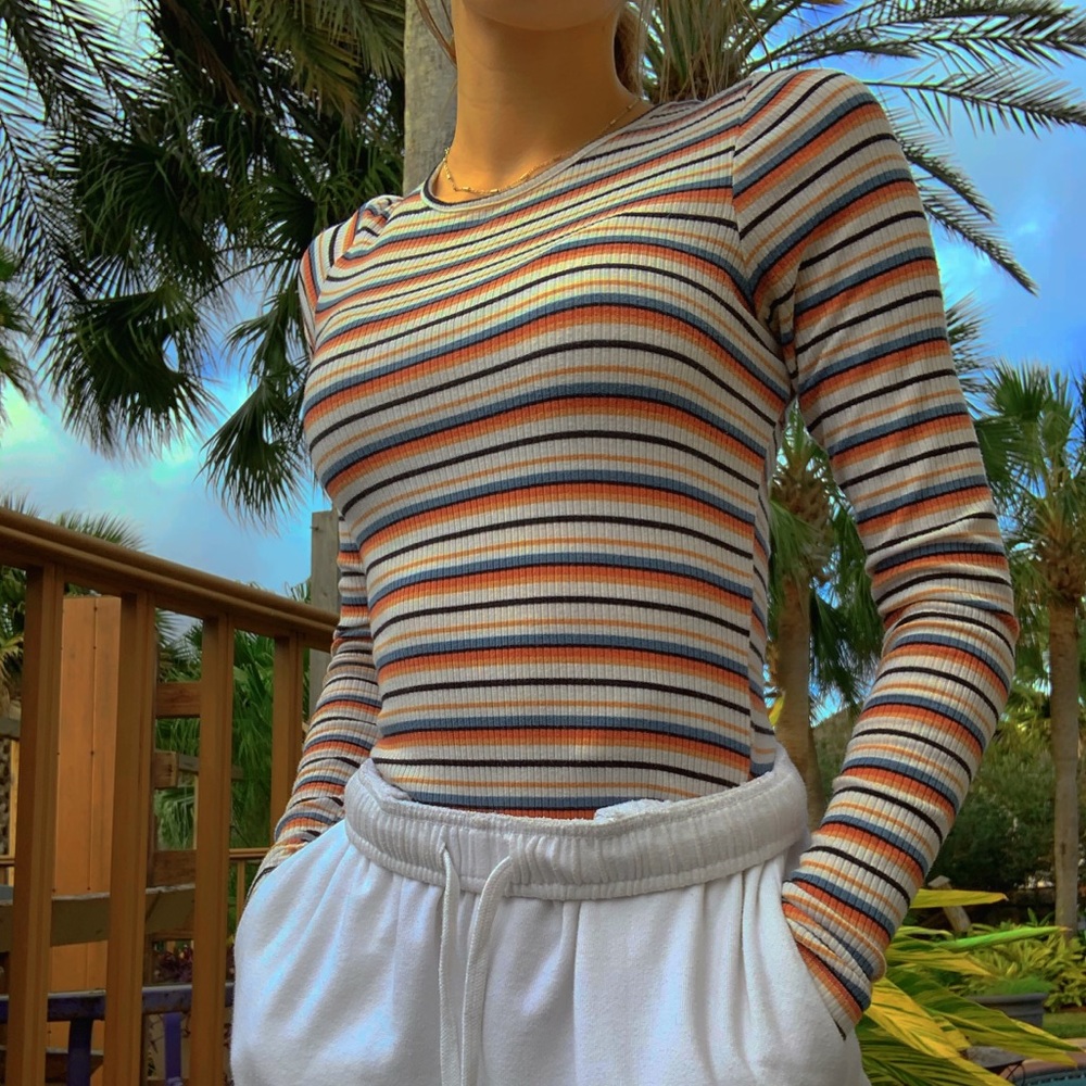 Xs hollister striped long sleeve top